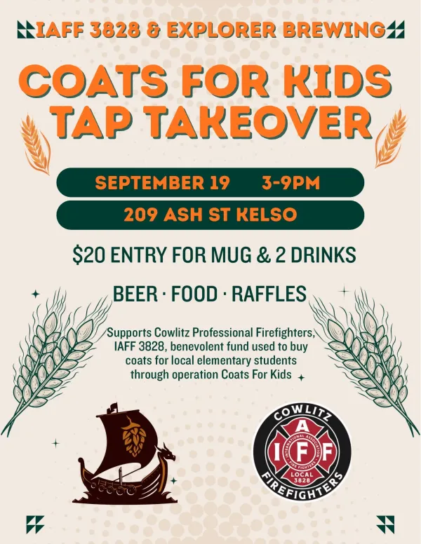 IAFF 3828 Operation Coats For Kids Tap Takeover At Explorer Brewing