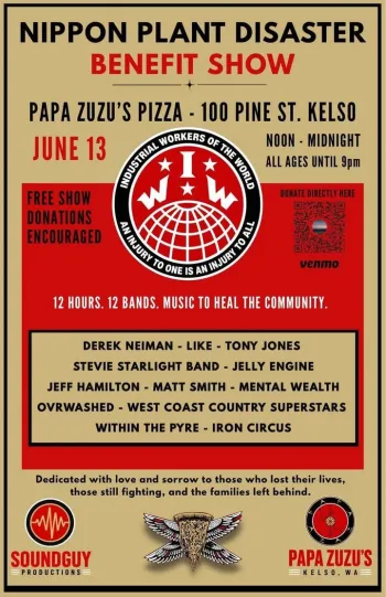 Nippon Disaster Benefit Show at Papa Zuzu's Pizza in Kelso